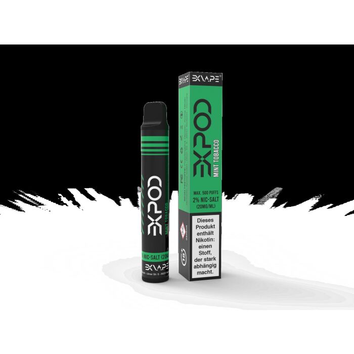 EXVAPE EXPOD - Mint Tobacco Einweg Ezigarette 20mg/ml mit Banderole