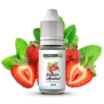 Ultrabio Erdbeer-Menthol 10 ml Aroma mit Banderole