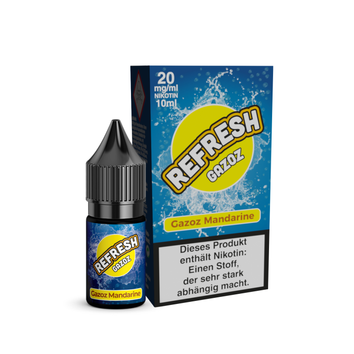 Refresh Gazoz Salzliquid 10 ml Mandarine 20 mg mit Banderole