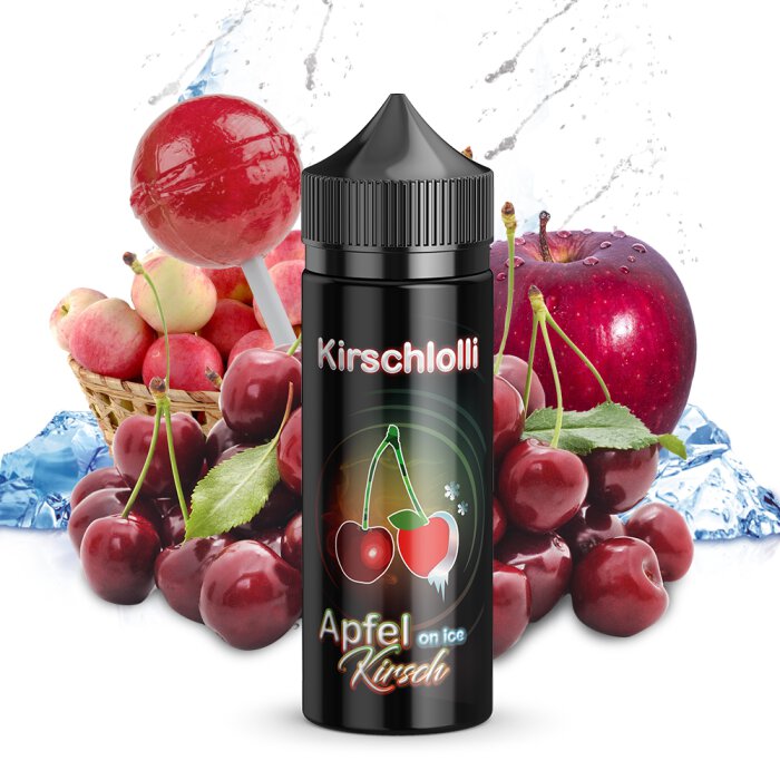 Kirschlolli Apfel Kirsch on Ice 10 ml Aroma Longfill mit Banderole