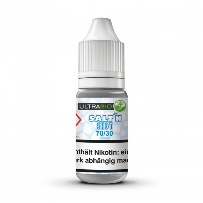 Ultrabio Nikotinsalz Shot 70VG/30PG 10 ml 20 mg mit Banderole