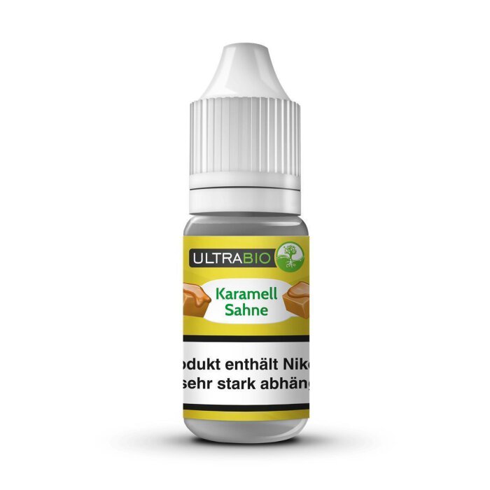 Ultrabio E-Liquid Karamell Sahne 10 ml 6 mg Nikotin mit Banderole