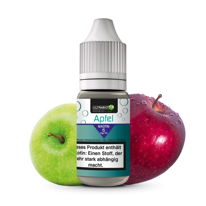 Ultrabio Apfel Liquid 10 ml 6 mg mit Banderole