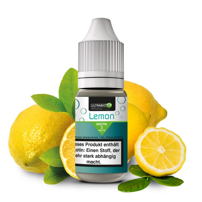 Ultrabio Lemon Liquid 10 ml 3 mg mit Banderole