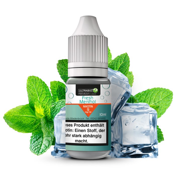 Ultrabio Fresh Menthol Liquid10 ml mit Banderole 9 mg