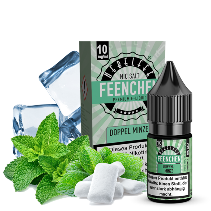 Nebelfee Doppel Minze Feenchen Nicsalt Liquid 10 ml 10 mg mit Banderole