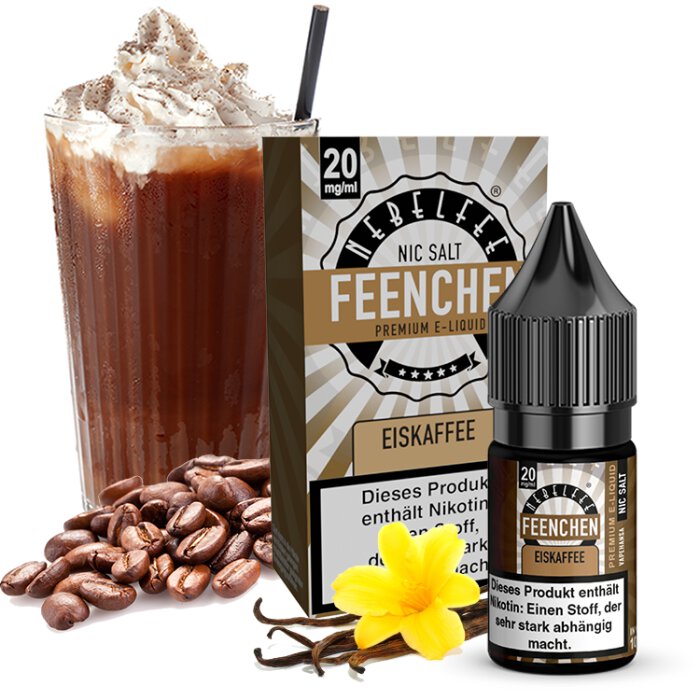 Eiskaffee Feenchen Nicsalt Liquid 10 ml 20 mg mit Banderole
