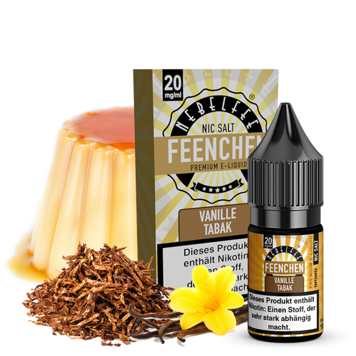 Vanille Tabak Feenchen Nicsalt Liquid 10 ml 20 mg mit Banderole