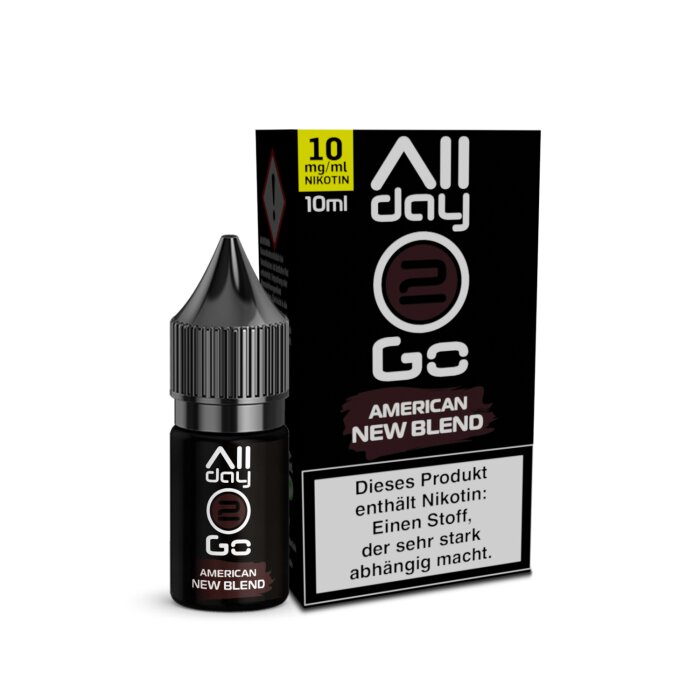 Allday2Go American New Blend Hybridliquid Nikotingehalt 10 mg/ml mit Banderole