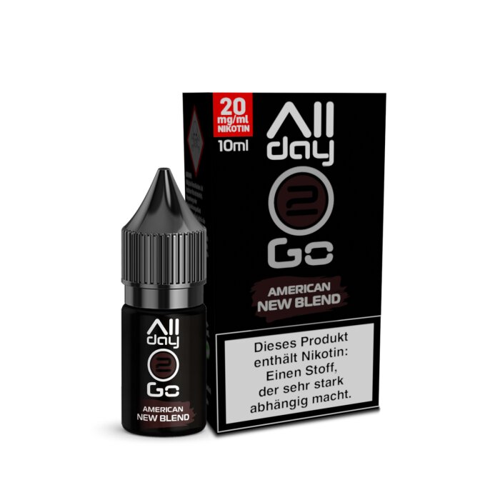 Allday2Go American New Blend Hybridliquid Nikotingehalt 20 mg/ml mit Banderole