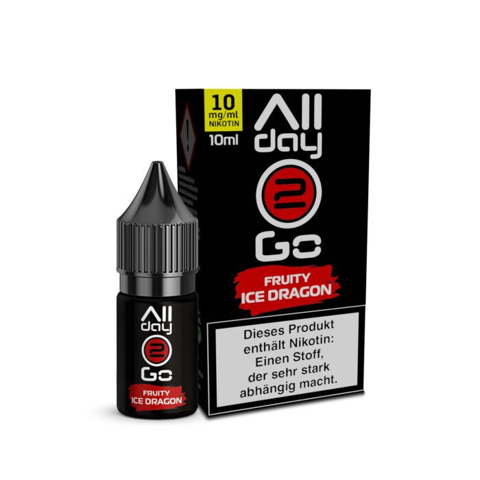 Allday2Go Fruity Ice Dragon Hybridliquid Nikotingehalt 10 mg/ml mit Banderole