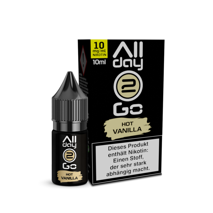 Allday2Go Hot Vanilla Hybridliquid Nikotingehalt 10 mg/ml mit Banderole
