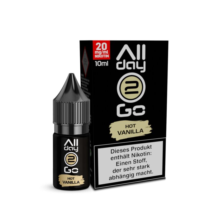 Allday2Go Hot Vanilla Hybridliquid Nikotingehalt 20 mg/ml mit Banderole