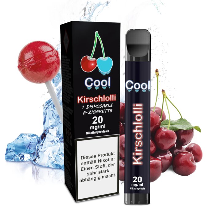 Kirschlolli Cool Disposable 2 ml mit Kindersicherung 20 mg