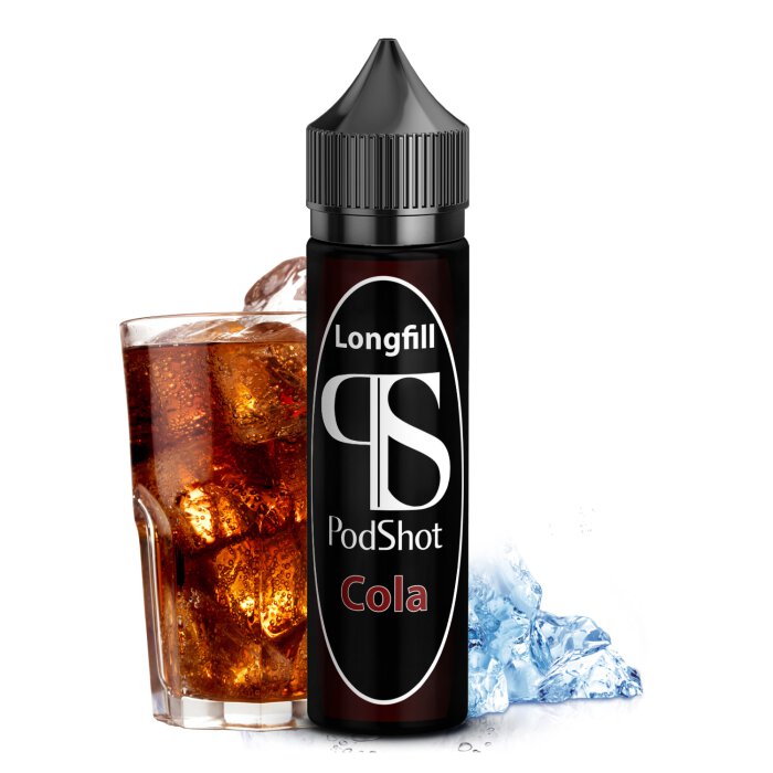 Podshot Longfill Cola 5ml in 60ml Flasche mit Banderole