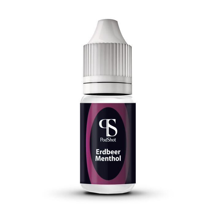 Podshot Liquid 10 ml Flasche Erdbeer Menthol 0 mg