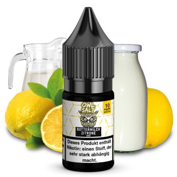 OWL SALT Nikotinsalzliquid Buttermilch Zitrone 10 ml 10 mg