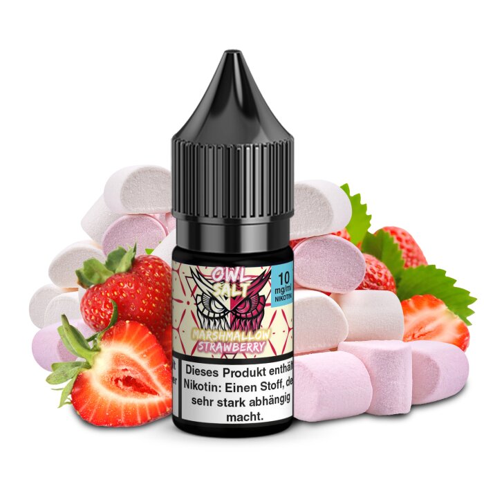 OWL SALT Nikotinsalzliquid Marshmallow Erdbeere 10 ml 10 mg