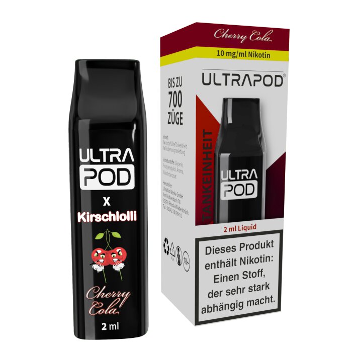 ULTRAPOD Podsystem Tankeinheit Kirschlolli Cherry Cola 10 mg