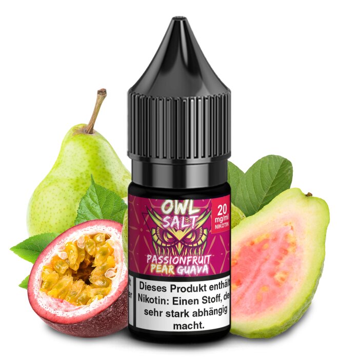 OWL SALT Nikotinsalzliquid Passionfruit Pear Guava 10 ml 20 mg