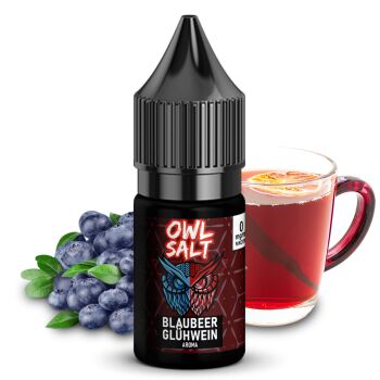OWL SALT Nikotinsalzliquid Blaubeer Glühwein 10 ml 0 mg
