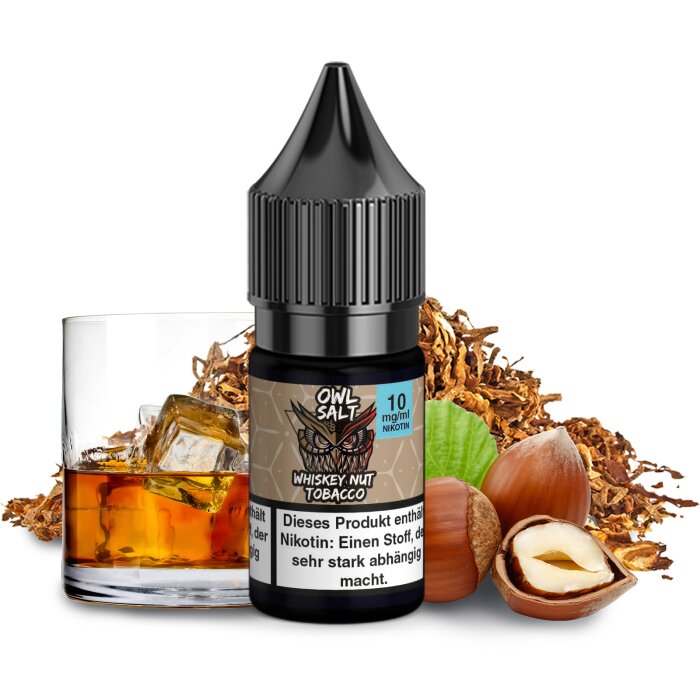 OWL SALT Nikotinsalzliquid Whiskey Nut Tobacco 10 ml 10 mg