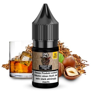 OWL SALT Nikotinsalzliquid Whiskey Nut Tobacco 10 ml 10 mg