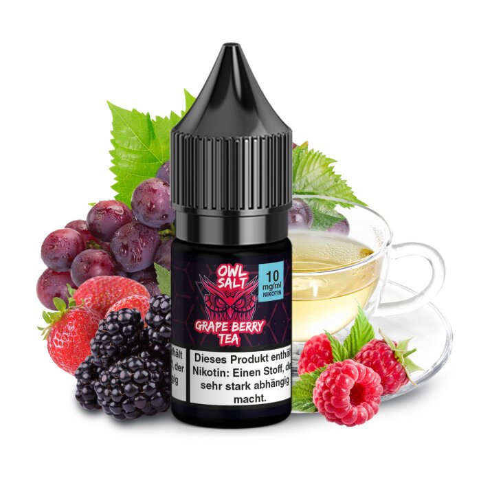 OWL SALT Nikotinsalzliquid Grape Berry Tea 10 ml 10 mg