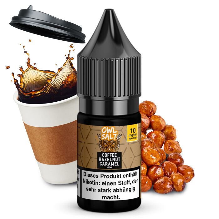 OWL SALT Nikotinsalzliquid Coffee Hazelnut Caramel 10 ml 10 mg