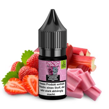 OWL Non SALT Liquid Strawberry Rhubarb Bubblegum 10 ml