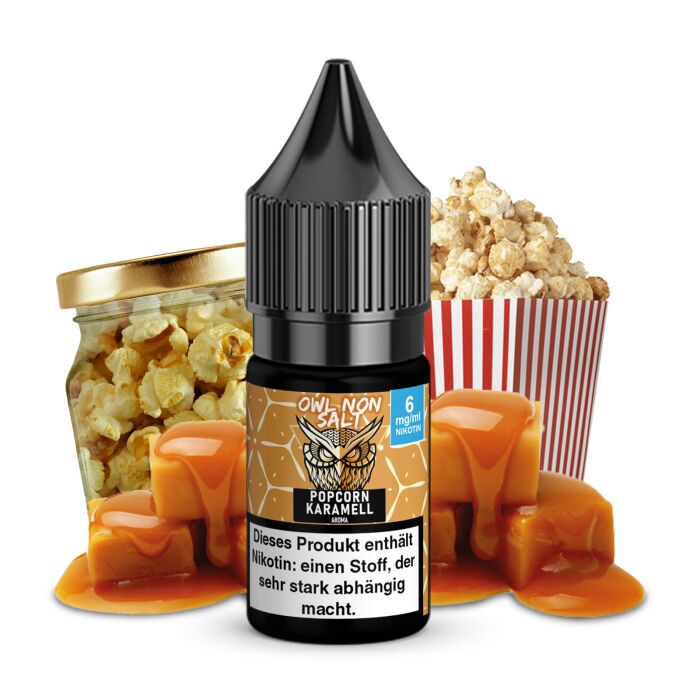 OWL Non SALT Liquid Popcorn Karamell 10 ml 6 mg