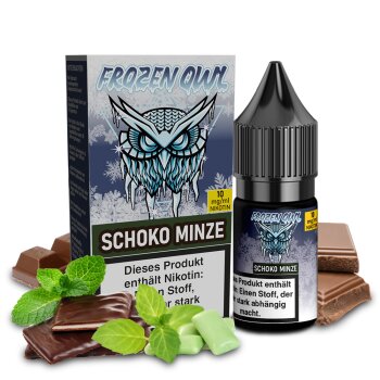Frozen OWL Schoko Minze Nikotinsalz Liquid 10 ml