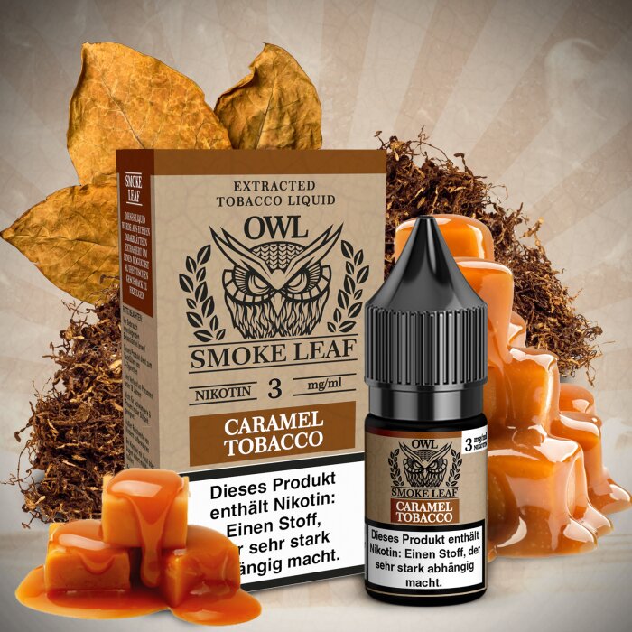 OWL Smoke Leaf Caramel Tobacco E-Liquid 10 ml