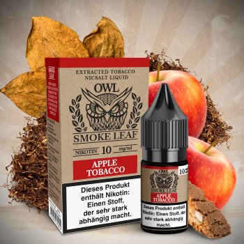OWL Smoke Leaf Apple Tobacco Aroma Nikotinsalzliquid 10...