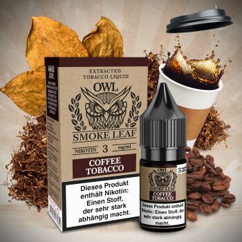 OWL Smoke Leaf Coffee Tobacco Aroma Nikotinliquid 10 ml 3 mg