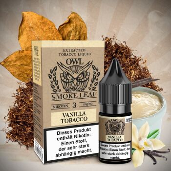 OWL Smoke Leaf Vanilla Tobacco Aroma Nikotinliquid 10 ml...