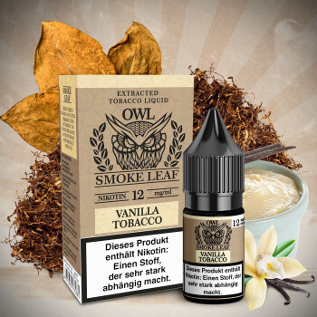 OWL Smoke Leaf Vanilla Tobacco Aroma Nikotinliquid 10 ml...