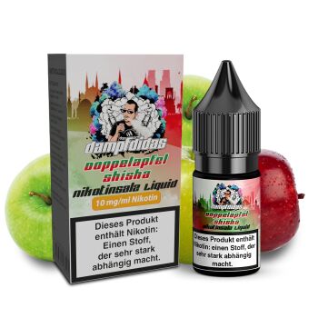 Dampfdidas Nikotinsalz - Doppelapfel Shisha 10 ml 10 mg