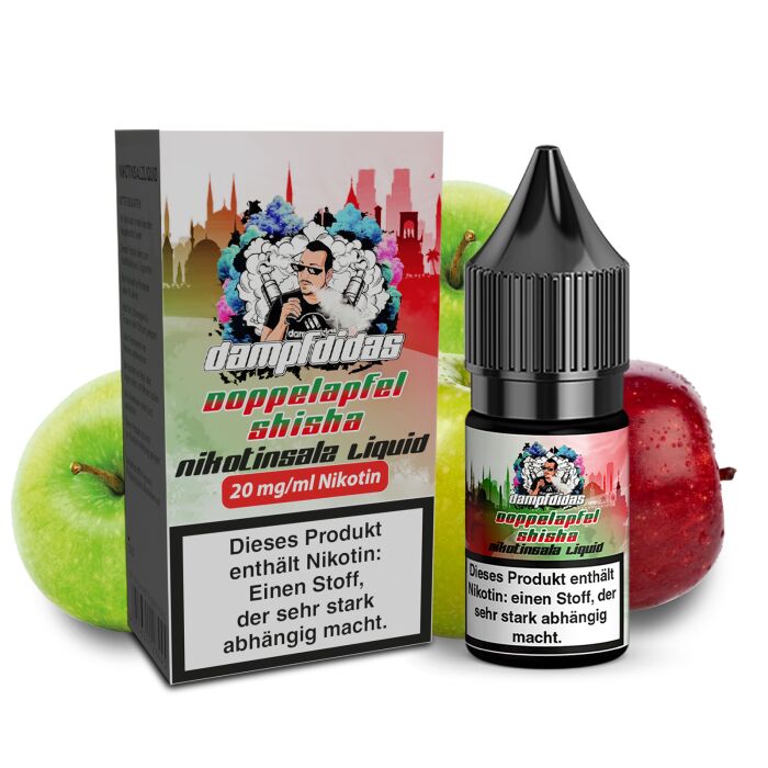 Dampfdidas Nikotinsalz - Doppelapfel Shisha 10 ml 20 mg