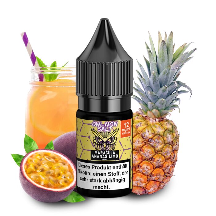 OWL Non SALT Liquid Maracuja Ananas Limo 10 ml 12 mg