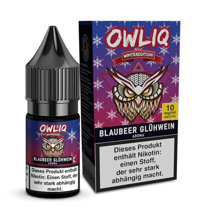 Liquid Blaubeer Glühwein Aroma - OWLIQ Winteredition 10 ml 10 mg