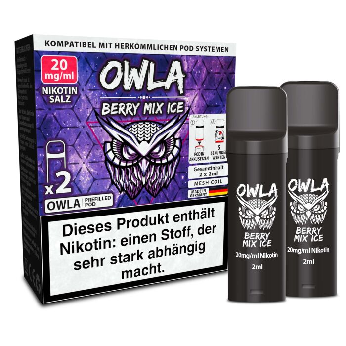 2x OWLA Pod 2 ml - Berry Mix Ice 20 mg