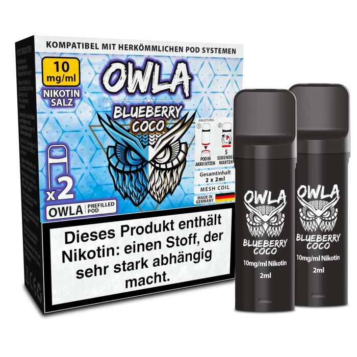 2x OWLA Pod 2 ml - Blueberry Coco 10 mg