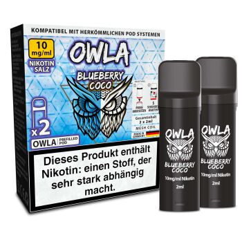 2x OWLA Pod 2 ml - Blueberry Coco 10 mg