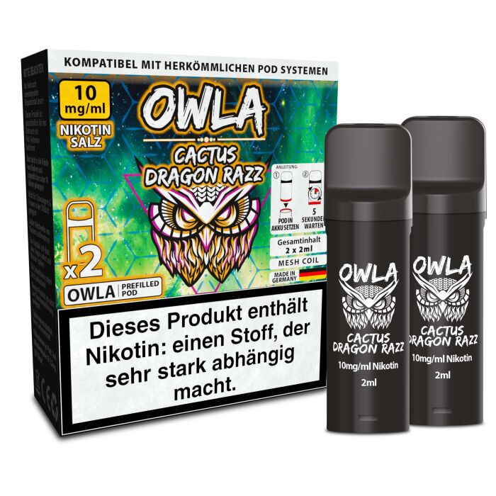 2x OWLA Pod 2 ml - Cactus Dragon Razz 10 mg
