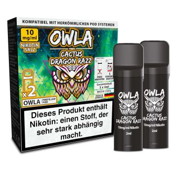 2x OWLA Pod 2ml - Cactus Dragon Razz 10mg