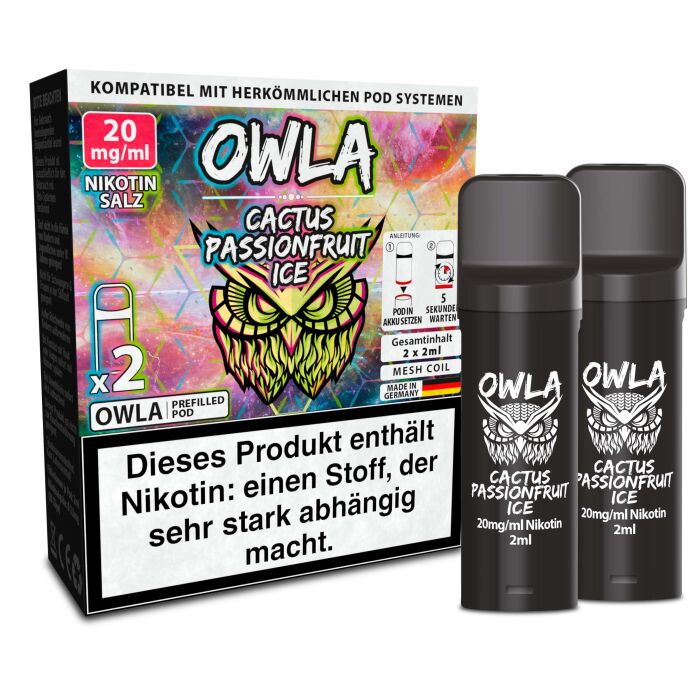 2x OWLA Pod 2 ml - Cactus Passionfruit Ice 20 mg