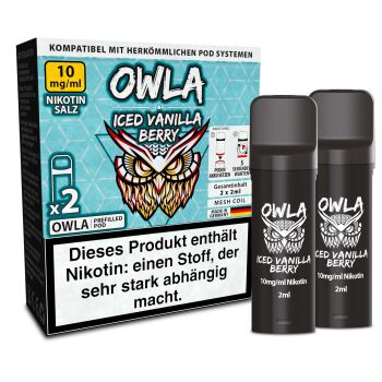 2x OWLA Pod 2ml - Iced Vanilla Berry 10mg
