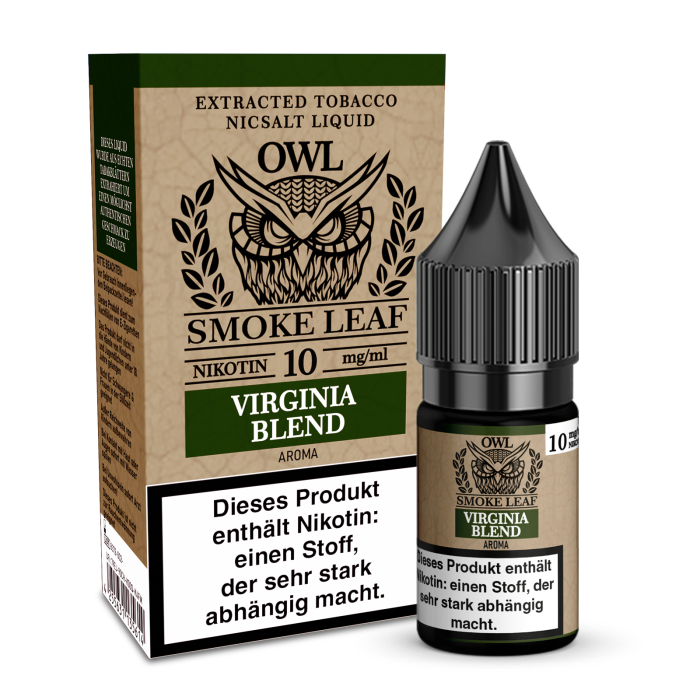 OWL Smoke Leaf Virginia Blend Tobacco Aroma Nikotinsalzliquid 10 ml 10 mg