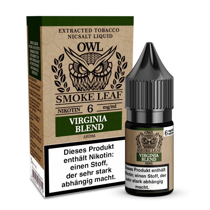 OWL Smoke Leaf Virginia Blend Tobacco Aroma Nikotinliquid 10 ml 6 mg